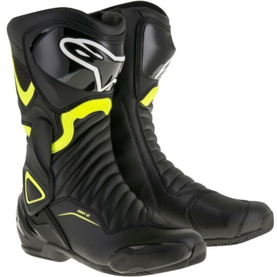 Alpinestars SMX-6 V2 botas de motocicleta negro / amarillo 46