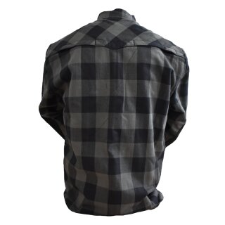 Bores Lumberjack Jacket-Shirt negro / gris para Hombres 2XL