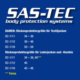 SAS-Tec Protector de la espalda (540mm x 340mm)