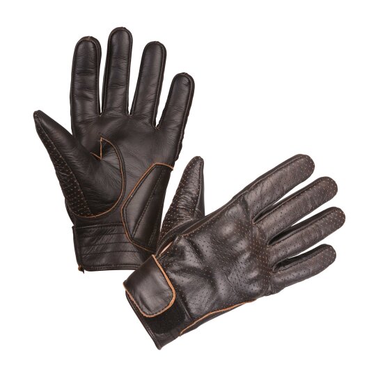 Gants en cuir Modeka Hot Classic marron foncé