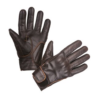 Gants en cuir Modeka Hot Classic marron fonc&eacute;