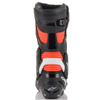 Bottes de moto SMX Plus v2 noir / blanc / rouge fluo