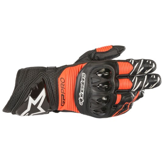 Alpinestars GP PRO R3 Handschuhe schwarz / fluo-rot