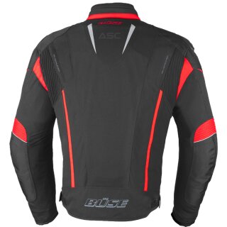 B&uuml;se Rocca Textile Jacket Black / Red