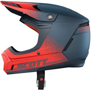 Scott 350 Evo Retro casque bleu / Motocross rouge