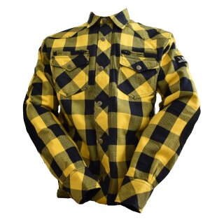 Bores Lumberjack Giacca camicia nera / gialla uomini XL