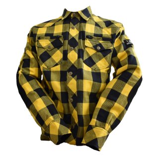 Bores Lumberjack Giacca camicia nera / gialla uomini 3XL