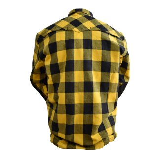 Bores Lumberjack Giacca camicia nera / gialla uomini 4XL