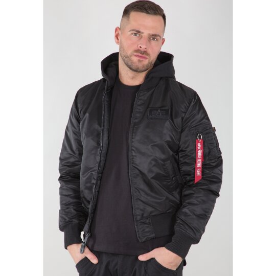 Alpha Industries Giubbotto Bomber MA-1 ZH Back Print nero / bianco L