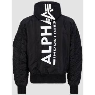 Alpha Industries Giubbotto Bomber MA-1 ZH Back Print nero / bianco L