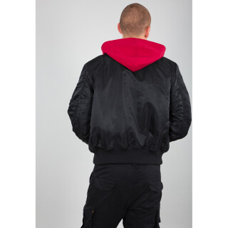 Alpha Industries Chaqueta de Bombardero MA 1 D-Tec SE negro / rojo 2XL