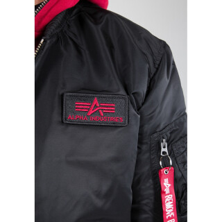 Alpha Industries Chaqueta de Bombardero MA 1 D-Tec SE negro / rojo 2XL