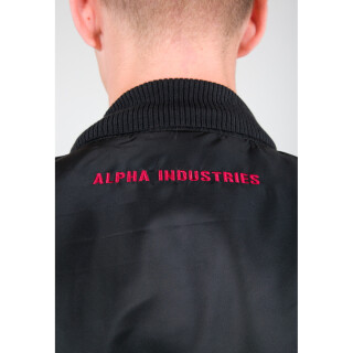 Alpha Industries Chaqueta de Bombardero MA 1 D-Tec SE negro / rojo 2XL