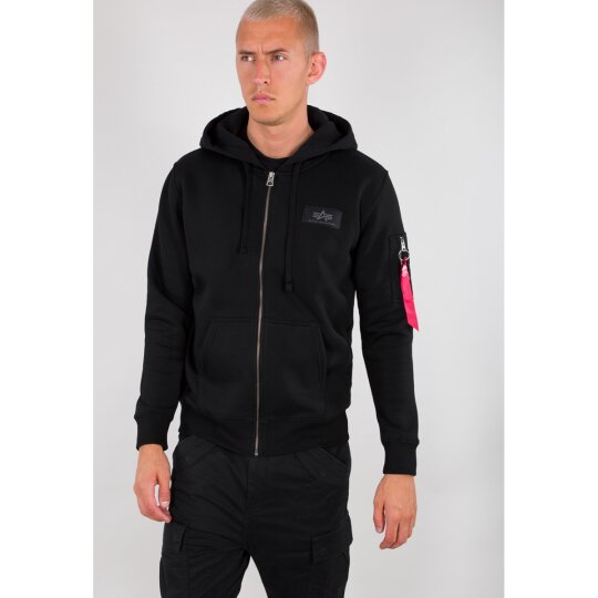 Alpha Industries Back Print Zip Hoody nero 3XL