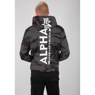 Alpha Industries Back Print Hoody nero camo XL