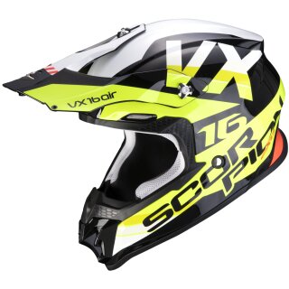 Scorpion VX-16 Air X-Turn Crosshelm Schwarz-Neon /...