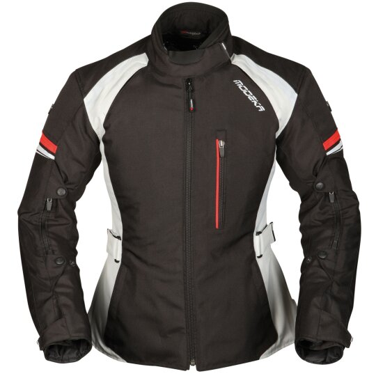 Modeka Violetta Lady Textiljacke Damen schwarz / hellgrau