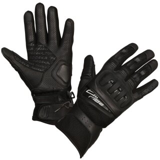 Guantes de cuero Modeka Air Ride, negro