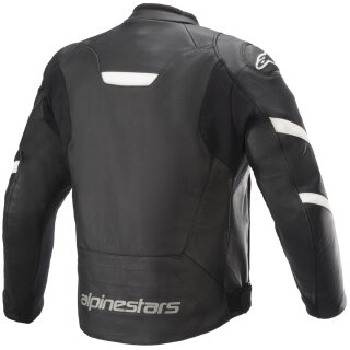 Alpinestars Faster V2 Blouson en cuir homme, noir/blanc 48