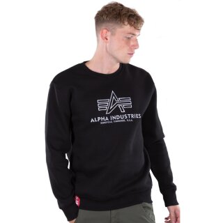 Alpha Industries Basic Sweater Embroidery negro / blanco XL