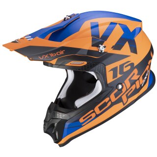 Scorpion VX-16 Air X-Turn Naranja Mate / Azul