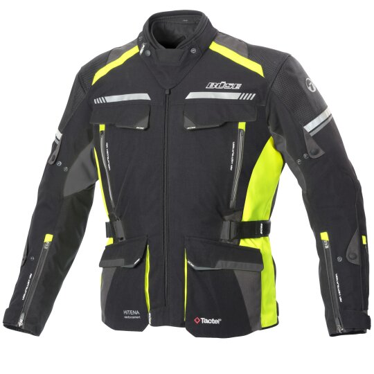 Veste Büse Highland II en textile noir / jaune 12XL