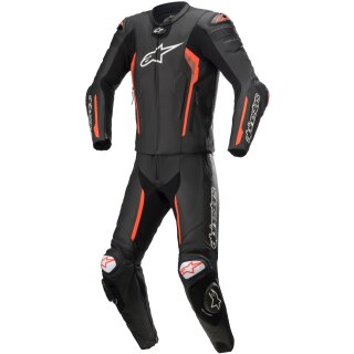 Alpinestars Missile V2 Tech Air combinaison en cuir 2-pièces noir / rouge fluo 52