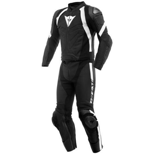 Dainese Avro 4 2 tlg. Lederkombi schwarz / schwarz / weiss 50