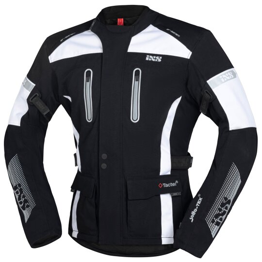 iXS Pacora-ST veste en textile pour hommes noir / blanc 5XL