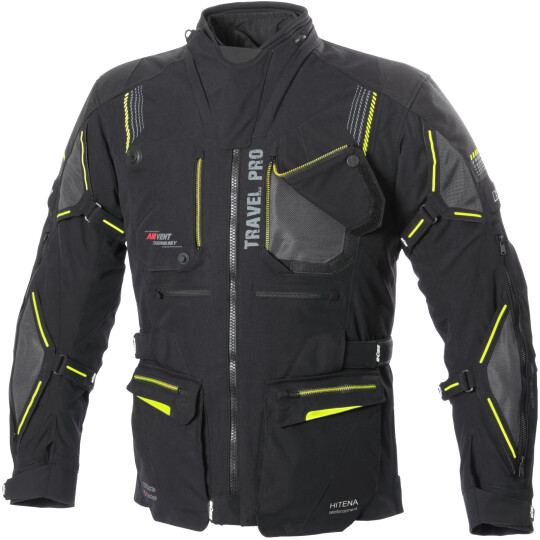 Büse Travel Pro Textiljacke schwarz / gelb Herren 31 kurz