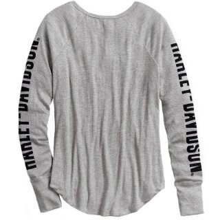 HD Authentic Bar&amp;Shield Rib-Knit Top Light Grey...