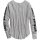 HD Authentic Bar&Shield Rib-Knit Top Light Grey Heather Mujeres