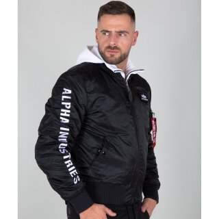 Alpha Industries Bomber Jacket MA 1 D-Tec SE black / white XL