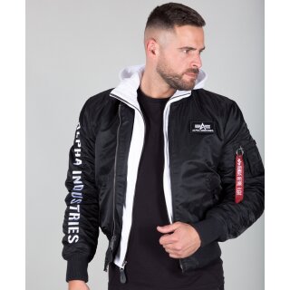 Alpha Industries Bomber Jacket MA 1 D-Tec SE black / white XL