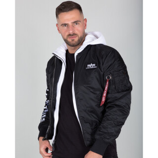 Alpha Industries Bomber Jacket MA 1 D-Tec SE black / white 3XL