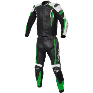 Büse Track leather suit black / green ladies