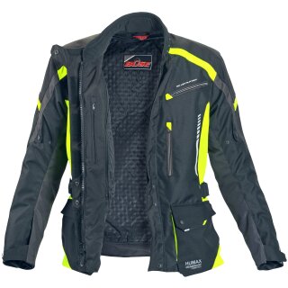 Büse Torino II Blouson textile noir / jaune fluo femme 42