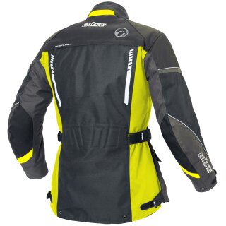 Büse Torino II Blouson textile noir / jaune fluo femme 44