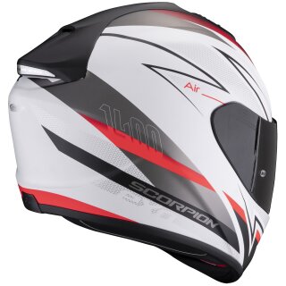 Scorpion Exo-520 Evo Air Elan Casco integral Blanco Mate / Plata / Rojo