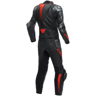 Dainese Laguna Seca 5 2 tlg. Lederkombi schwarz / anthrazit / fluo-rot 58