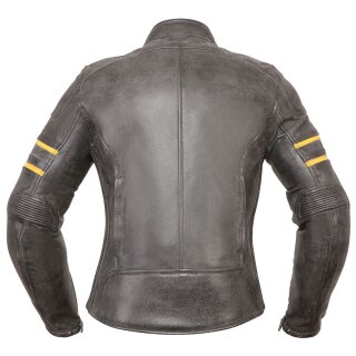 Modeka Iona Lady leather jacket black / yellow ladies