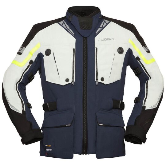 Modeka Motorradjacke Panamericana II blau / hellgrau XXL