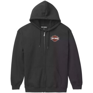 HD Zip Hoodie Bar & Shield schwarz XL