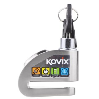 Kovix KD6 Serratura a disco con allarme in acciaio inox