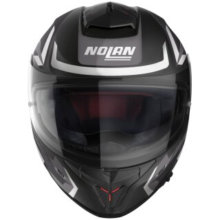 Nolan N80-8 Rumble N-Com Noir Mat / Blanc Casque Intégral L