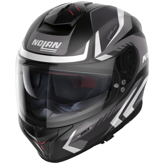 Nolan N80-8 Rumble N-Com Matt Schwarz / weiß Integralhelm XL