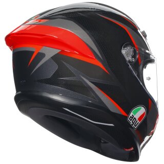 AGV K6 S Integralhelm slashcut schwarz / grau / rot XL