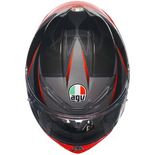 AGV K6 S Integralhelm slashcut schwarz / grau / rot XL