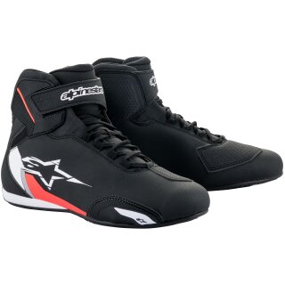 Alpinestars Sector Motorcycle Shoes black / white / fluo red 46