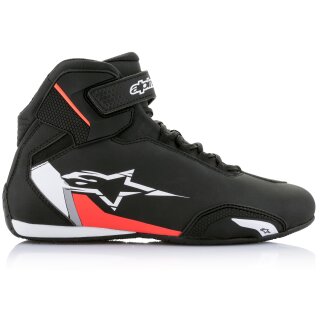 Alpinestars Sector Motorcycle Shoes black / white / fluo red 46